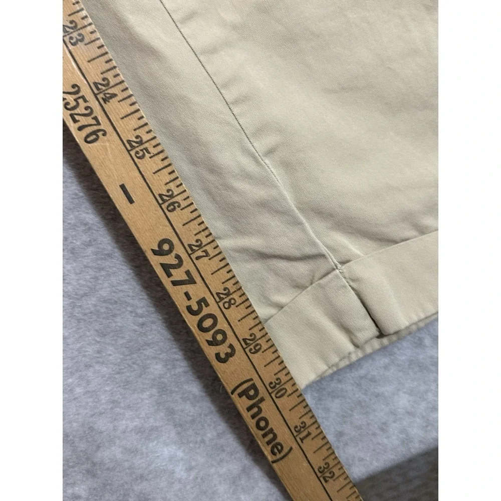 Polo Ralph Lauren Hammond Pants mens 34x32 (30) Tan Cotton Cuffed‎ Pleated